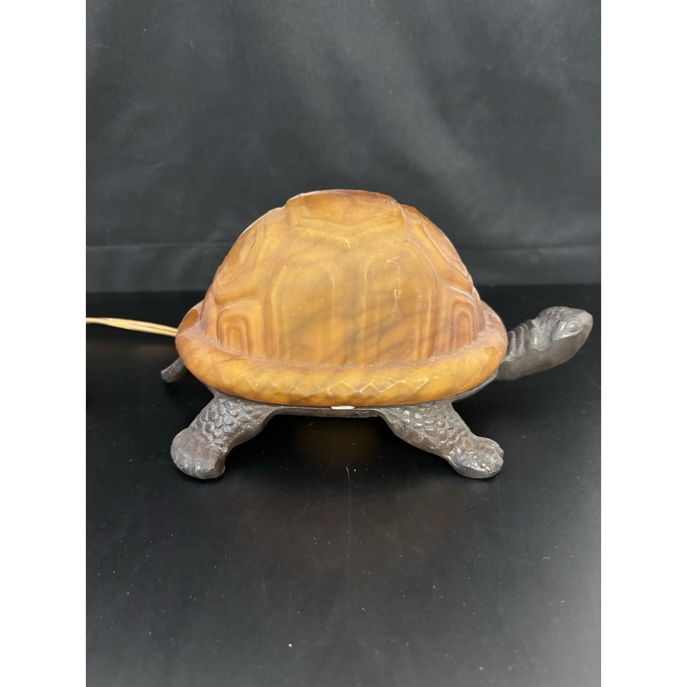 Tortoise Glass Lamp Amber/orange Tortoise Shell